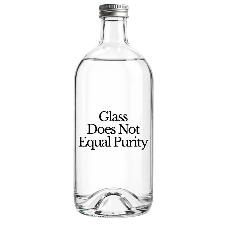Glass does not equal purity editorial graphic